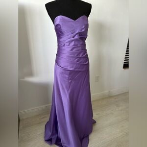 Alfred Angelo Purple Ruched A-line Gown